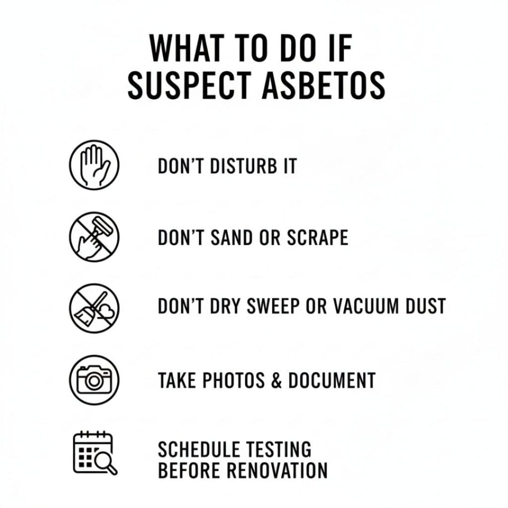What to do if you suspect asbestos infographic